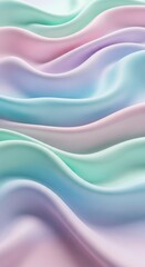 Subtle pastel gradient waves creating a serene and soothing abstract background image for visual arts and design