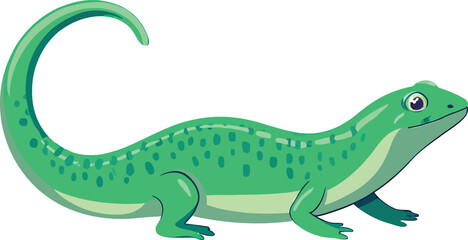 Obraz premium Cute cartoon a illustrator vector salamander