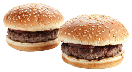 PNG 2 burgers background white food.