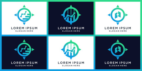 Compass analysis logo design set
