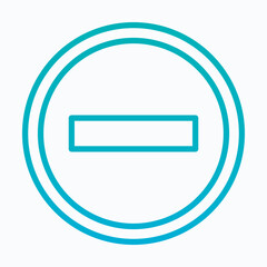 Stop Sign Is Prohibited, Stop Traffic Sign Vector Icon, Isolated Vector Lineal gradient Style Icon