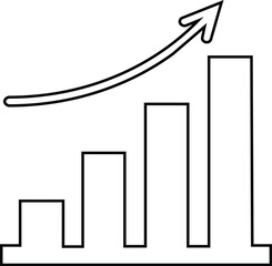 Outline Growth icon . Containing performance, gain, improvement, grow, chart, increase, evolution and development icons. Outline icon collection. Vector illustration.