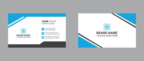 simple double sided business card template design and visiting card design for your  business and personal purpose