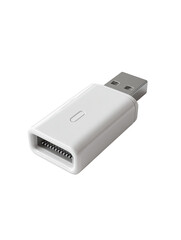 White rectangular adapter, USB to something else.  USB connector on one end, and a different rectangular port on the other.  Small, simple device