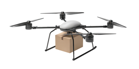 Drone carrying package (1)