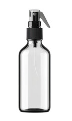 Fototapeta premium Clear glass rectangular bottle with spray top