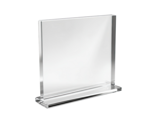 Clear acrylic award or display frame