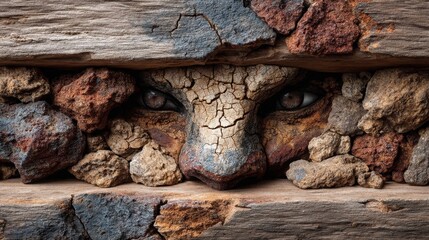 Natural Textures Featuring Weathered Wood Grain and Cracked Earth Evoking a Sense of Rustic Beauty and Connection to the Environment