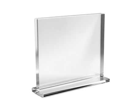 Clear acrylic award or display frame
