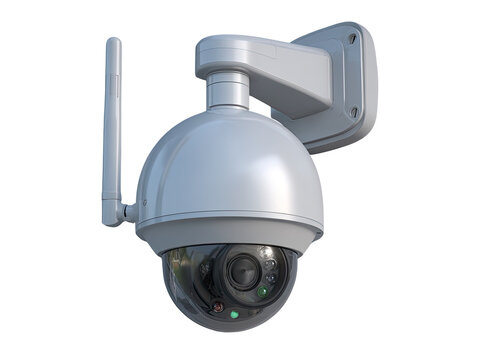 Wireless security dome camera, mounted