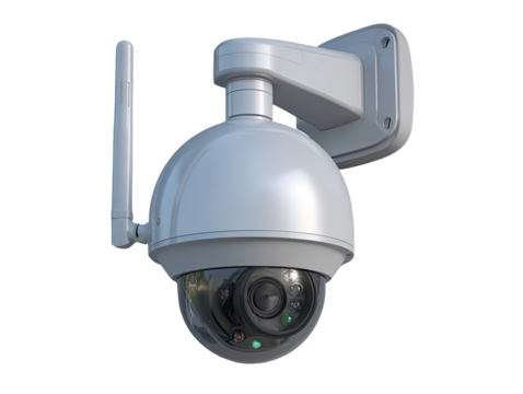 Wireless security dome camera, mounted