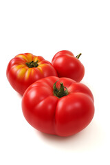 Vivid style isolated heirloom tomatoes on white background