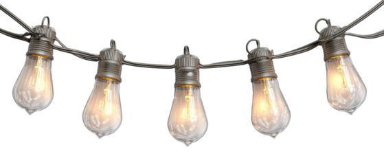 String of vintage-style outdoor lights