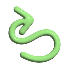 3D Green Arrow Up Icon. Minimal Cartoon Success Symbol for Finance, Business Growth, and Economics Progress