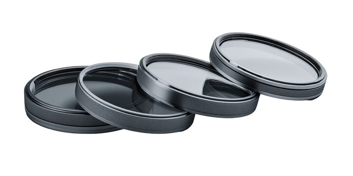 Stack of gray camera filters
