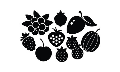fruit symbol silhouette