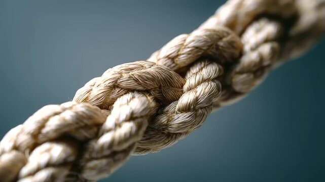 Modern Industrial Environment: Scene of Close-up of a sleek, minimalist paracord knot showcasing intricate design. Advanced technology, workflow optimization and professional standards in a modern