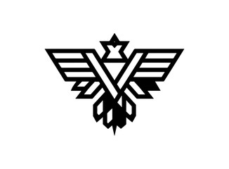Abstract bird symbol graphic design