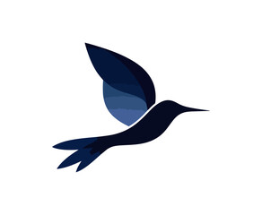 Obraz premium Abstract illustration of a bird in flight