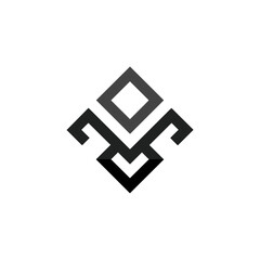 Black and white geometric pattern design