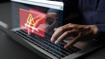 Cybersecurity defense and system protection from hackers, secure digital systems, cyberattack...
