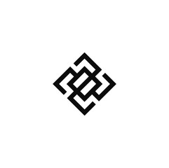 Geometric diamond symbol on black background