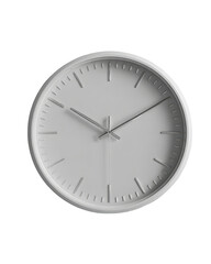 Simple, round, white wall clock