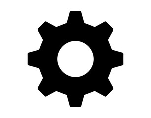 Gear Icon Vector, Settings Symbol, Mechanical and UI Illustration
