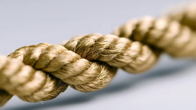 Modern Industrial Environment: Scene of Close-up of a paracord knot showcasing minimalist design. Advanced technology, workflow optimization and professional standards in a modern modern industrial