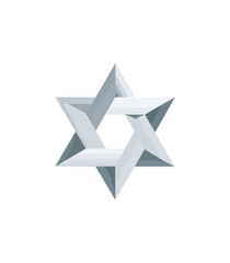 Fototapeta premium Three dimensional star symbol graphic design