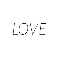 love on white background
