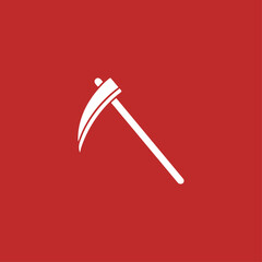 Scythe icon logo flat vector design