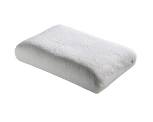 Off-white rectangular pillow, slightly curved
