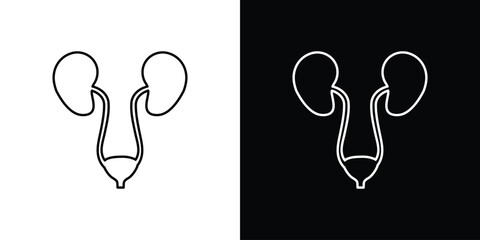 Urology icon in editable stroke. EPS 10 vector illustration.