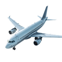 Fototapeta premium Airbus A320 Family Airplane High-Resolution 3D Render