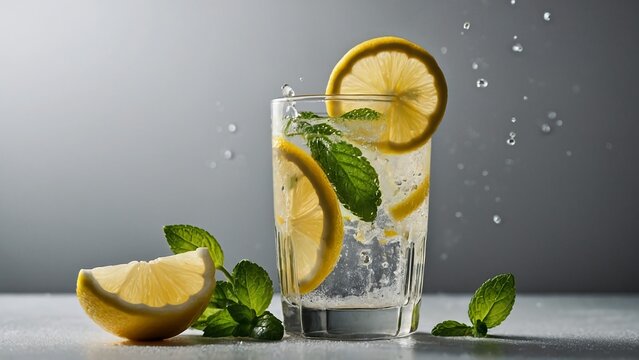 Refreshing Lemonade with Mint: Summer Drink Still Life Photography
