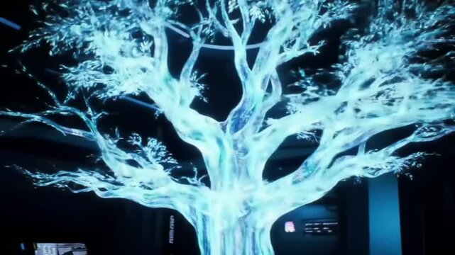 Abstract glowing tree design background image