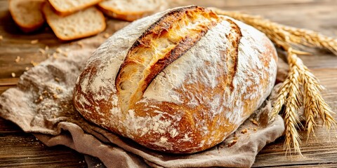 Rustic bread artisan sliced loaf fresh bakery homemade lifestyle food