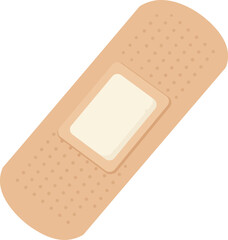 Medical bandage aid first aid wound care skin tone protection injury health vector