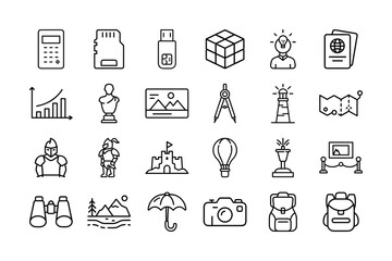 set of icons