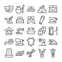 set of doodle icons
