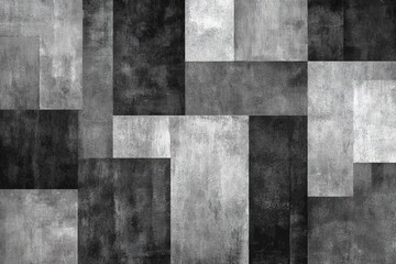 Geometric pattern in shades of black and gray creating a modern design for interior decor