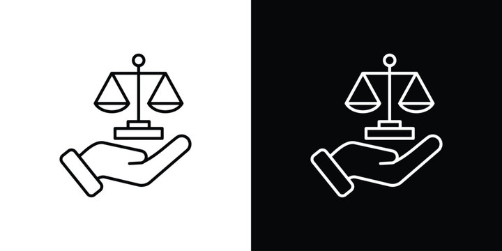 Ethics icon in editable stroke. EPS 10 vector illustration.