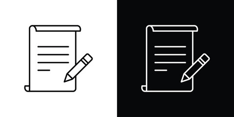 Declarations icon in editable stroke. EPS 10 vector illustration.