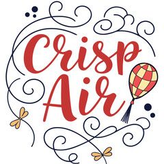 Crisp air typography design with bold lettering