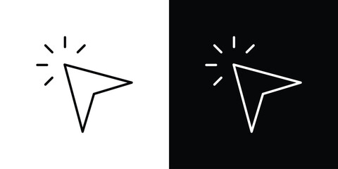 Click icon in editable stroke. EPS 10 vector illustration.