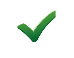 Simple Vector Illustration of a Checkmark Symbol Isolated on White Background