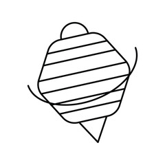 Toy Truck lineal icon with white background vector stock illustration