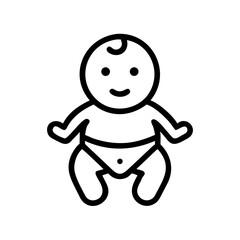Baby Icon for Newborn, Childcare, Parenting, and Family