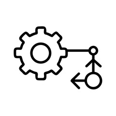 Automation Icon for Technology, Industry, Robotics, and Innovation